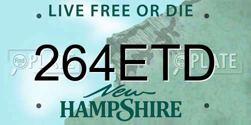 264ETD New Hampshire License Plate