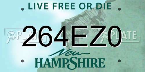 264EZ0 New Hampshire License Plate