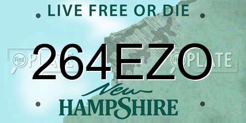 264EZO New Hampshire License Plate