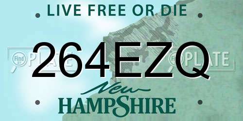 264EZQ New Hampshire License Plate