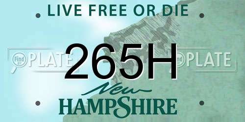 265H New Hampshire License Plate