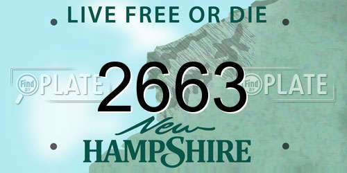 2663 New Hampshire License Plate