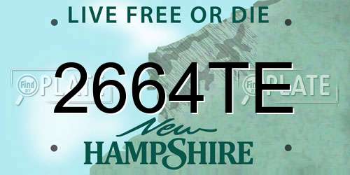 2664TE New Hampshire License Plate