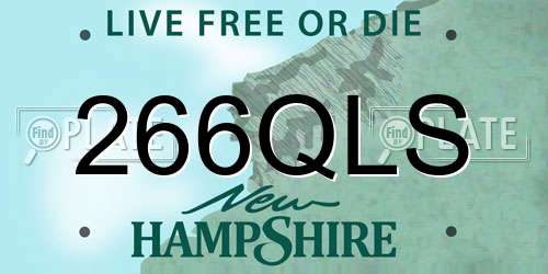 266QLS New Hampshire License Plate