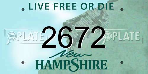 2672 New Hampshire License Plate