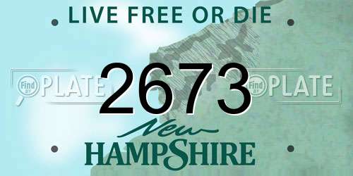 2673 New Hampshire License Plate