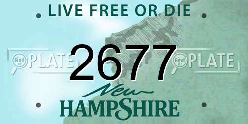 2677 New Hampshire License Plate