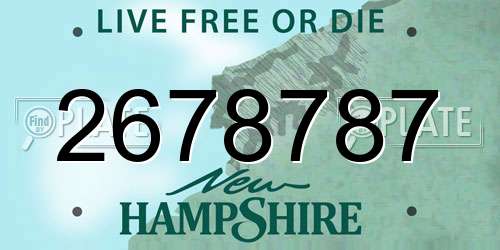 2678787 New Hampshire License Plate