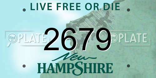 2679 New Hampshire License Plate