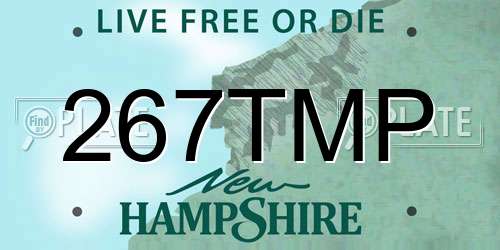 267TMP New Hampshire License Plate