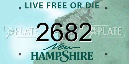 2682 New Hampshire License Plate