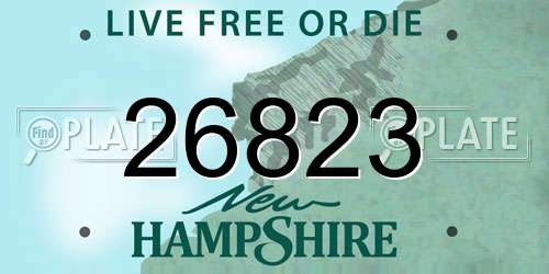 26823 New Hampshire License Plate
