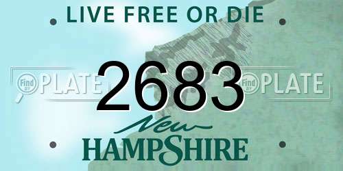 2683 New Hampshire License Plate