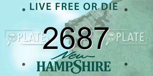 2687 New Hampshire License Plate