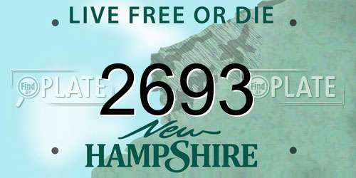 2693 New Hampshire License Plate