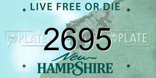 2695 New Hampshire License Plate