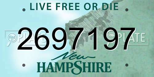 2697197 New Hampshire License Plate