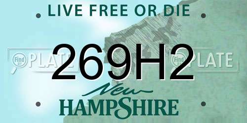 269H2 New Hampshire License Plate