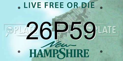 26P59 New Hampshire License Plate