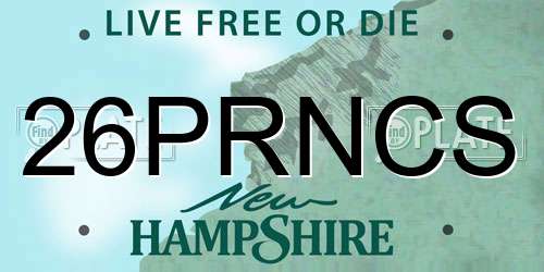 26PRNCS New Hampshire License Plate