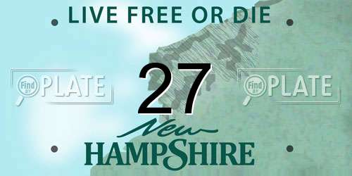 27 New Hampshire License Plate