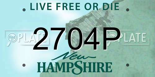2704P New Hampshire License Plate