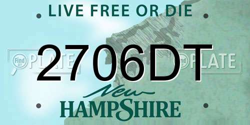 2706DT New Hampshire License Plate