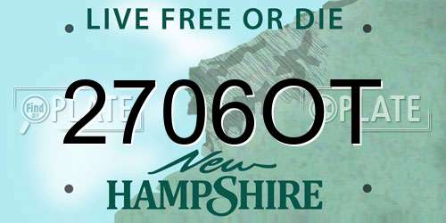 2706OT New Hampshire License Plate