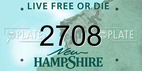 2708 New Hampshire License Plate