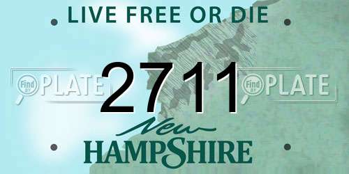 2711 New Hampshire License Plate