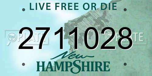 2711028 New Hampshire License Plate
