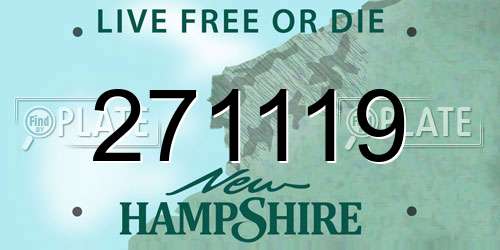 271119 New Hampshire License Plate