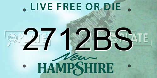 2712BS New Hampshire License Plate