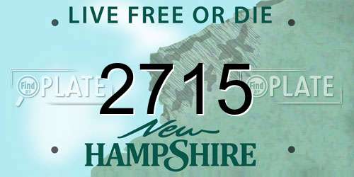 2715 New Hampshire License Plate