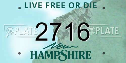 2716 New Hampshire License Plate