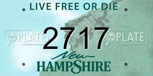 2717 New Hampshire License Plate