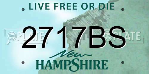 2717BS New Hampshire License Plate
