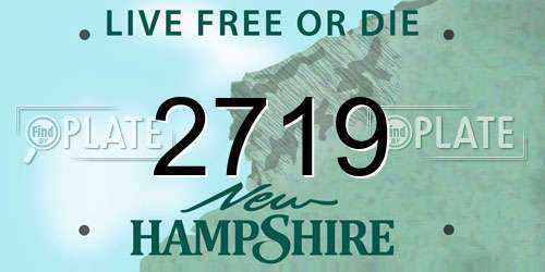2719 New Hampshire License Plate