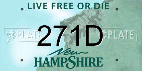271D New Hampshire License Plate