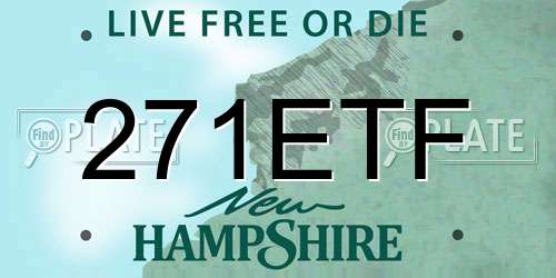 271ETF New Hampshire License Plate