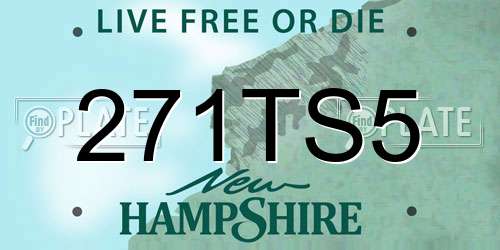 271TS5 New Hampshire License Plate