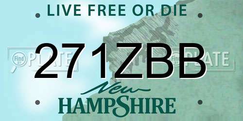 271ZBB New Hampshire License Plate