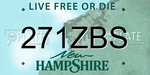 271ZBS New Hampshire License Plate