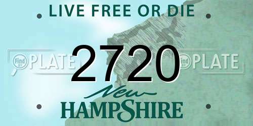2720 New Hampshire License Plate