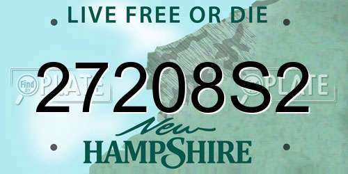 27208S2 New Hampshire License Plate