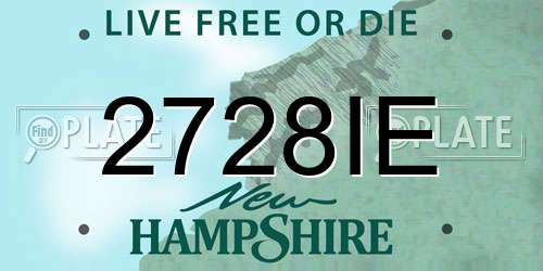 2728IE New Hampshire License Plate
