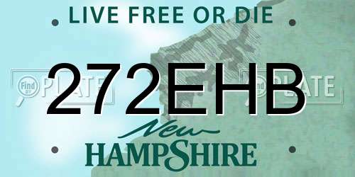 272EHB New Hampshire License Plate