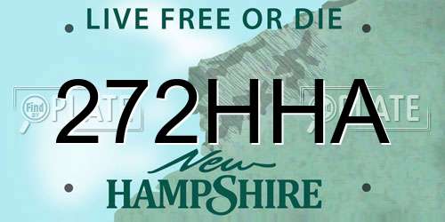 272HHA New Hampshire License Plate