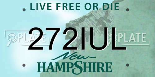 272IUL New Hampshire License Plate