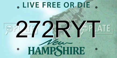 272RYT New Hampshire License Plate